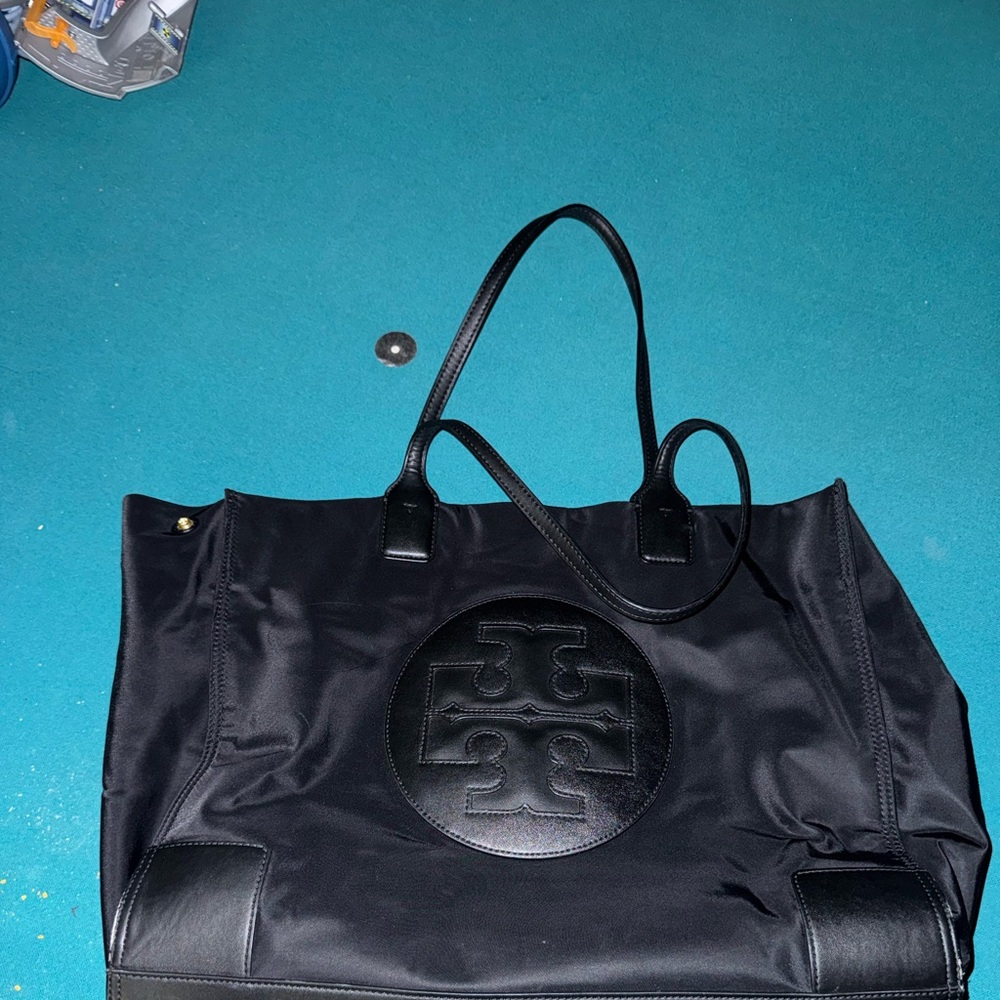 tory burch ella nylon tote minor exterior scuffs interior perfect